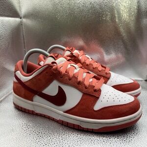 Size 8 Nike Dunk Low Valentine's Day V Day White Red Womens Sneakers FQ7056-100